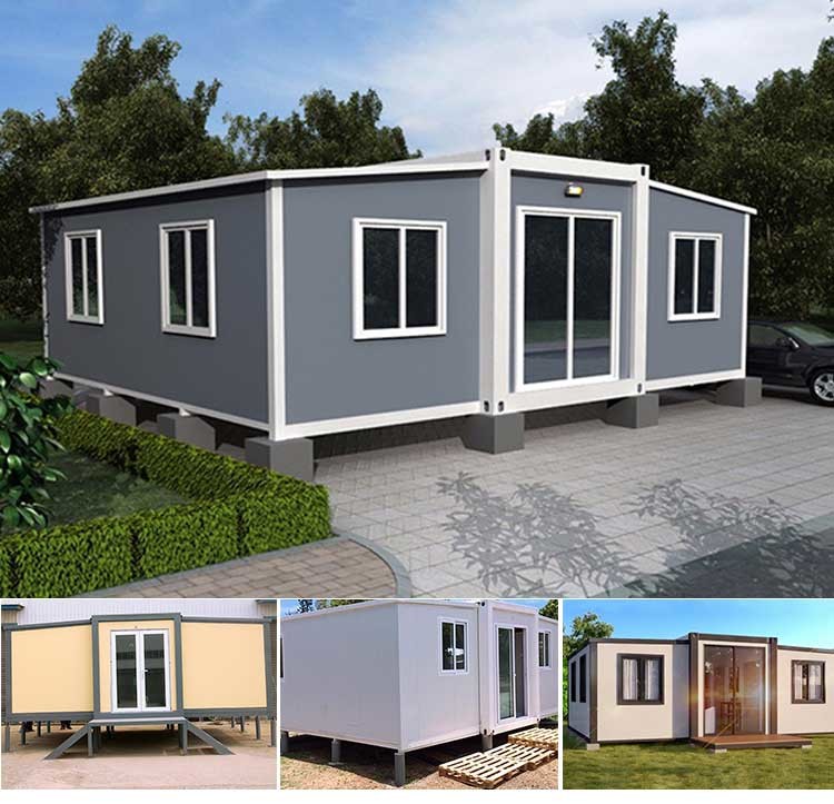 Expandable fabricated house container folding insulation solar prefab container house prefabricated home luxury