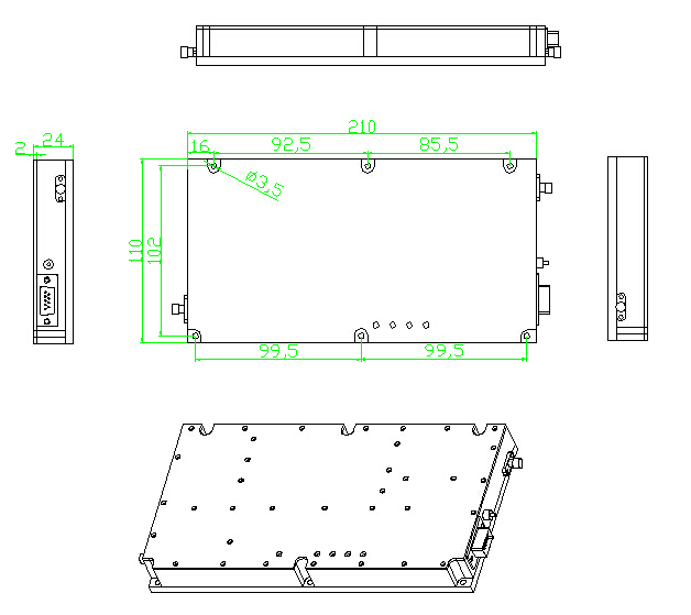Long Range 75-100W RF Linear Power Amplifier 900-980MHz 48.5dBm-50dBi PA DC 27V with SMA-Female Input/Output Ports
