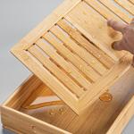 Reservoir Type Chinese Bamboo Gongfu Tea Tray 11''*7''* 2.5''