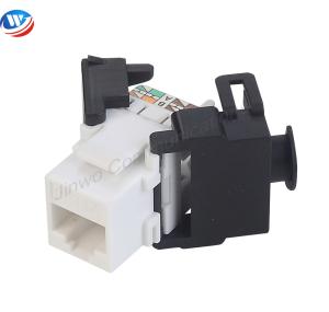 Quality PC Material Tool Free Keystone Jack 180 Degree Cat6a RJ45 Module wholesale