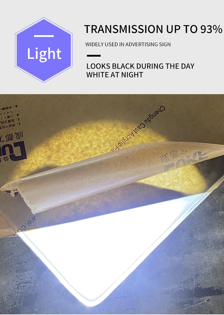 Fire Resistance Day Night Acrylic Sheet Impact Resistant