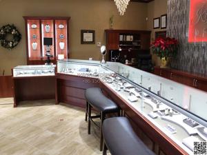 Wonderful jewellery shop interior design jewelry display showcase MDF jewelry showcase