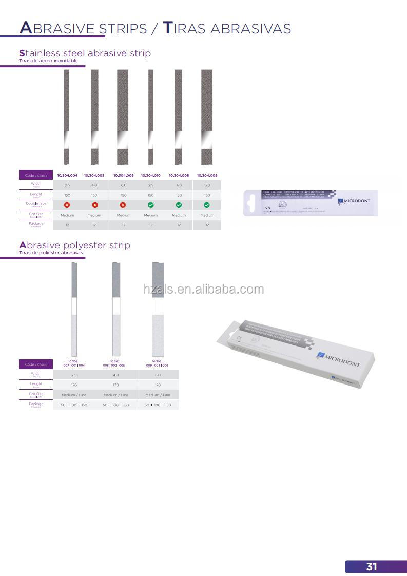 Manual Power Source 12pcs Microdont Dental Restorative Abrasive Strips/Stainless Steel Diamond Strips Fine medium COARSE