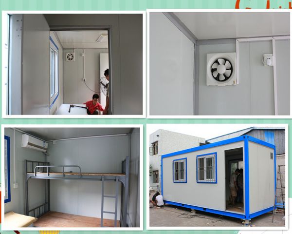 Rock Wool Sandwich Movable Shipping Container Homes Fireproof