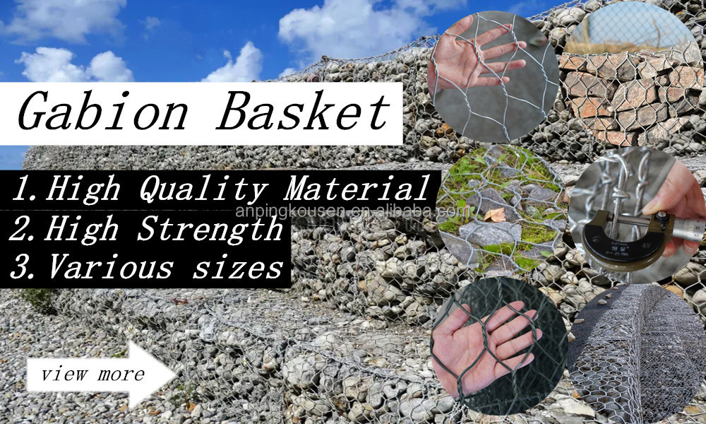 Customizable Welding Pattern Hot-Dipped Galvanized PVC Coated Gabion Box for Woven Mesh