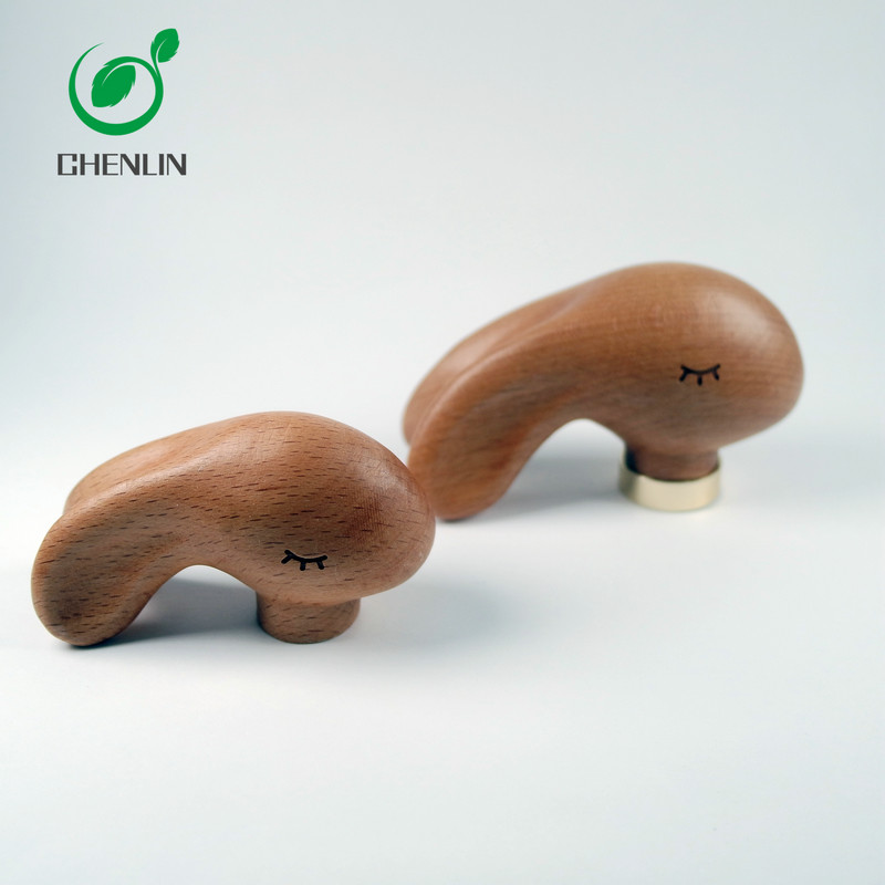 OEM ODM Wooden Umbrella Handle , Straight Umbrella Duck Head