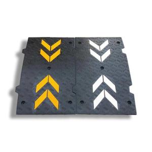 Quality Parking Stops Rubber Speed Bump Yellow Black Barrier 50mm Recycled Customizable wholesale