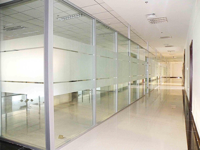 Interior Aluminum Glass Partition Wall 1.5M Width Operable Wall With Door