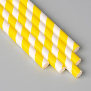 Quality Colorful Stripe Box Packed Disposable Paper Straw Eco - Friendly wholesale