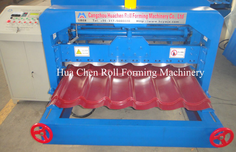 1250mm Glazed Tile Roof Panel Roll Forming Machine / Cold Roll Forming Equipment
