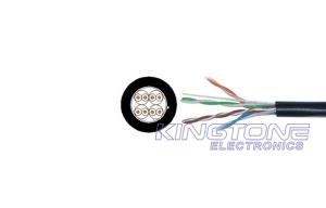 Quality PE Jacket UTP CAT5E for Outdoor Security Camera Cable 24AWG Solid Bare Copper wholesale