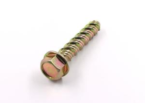Heavy Duty Self Tapping Concrete Screws , 10B21 Indented Hex Head Flange Screw