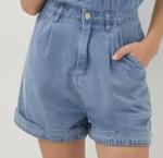 Summer Women Short Sleeve Romper Fashion Casual Blank Button up Playsuit Denim