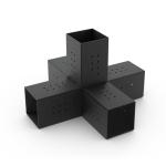 Powder Coated Outdoor 3 Way Pergola Lumber Roof Corner Connector for 4x4 6x6