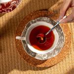 Luxury Party Elegant Red Porcelain Ceramic Coffee Cup With Saucer 6.7oz
