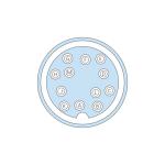 IP65 EMI Shielded M16 Circular Connector Plastic Male Plug 12pin Gland Connector