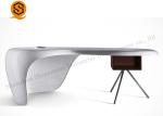 Antibacterial Solid Surface Office Furniture White Office Manager Table