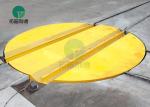 Painting booth using electric rail transfer turntable mounted on transfer car