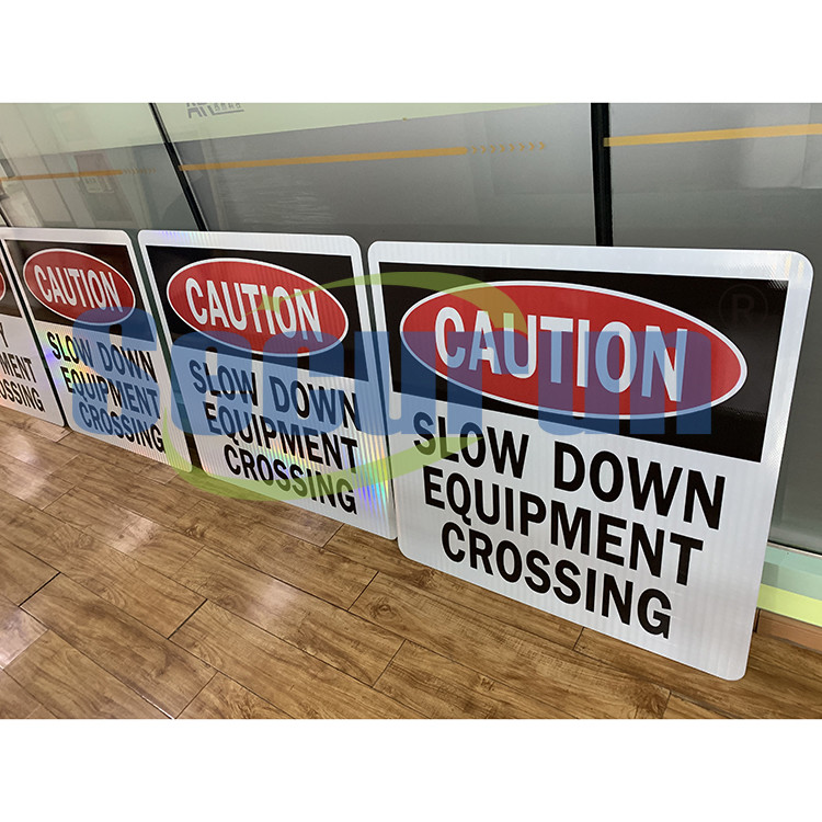 Aluminum Safety CAUTION Slow Down Sign