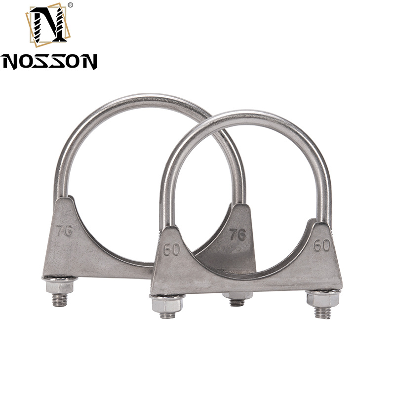 M5 M6 M8 M10 Standard Metric U-bolt Pipe Clamp for Iron Galvanized/Stainless Steel Muffler in Automobile Industry