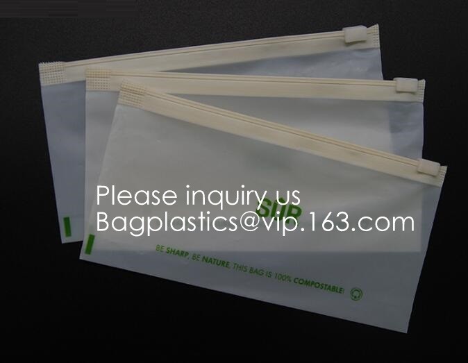PLA compostable Clear poly custom printed plastic k bags,APPAREL Dress k Bag,garment packaging bag, bagease