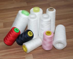 Quality Z / S Twist Textured Yarn Raw White Polyester sewing thread Yarn on Plastic Cone wholesale
