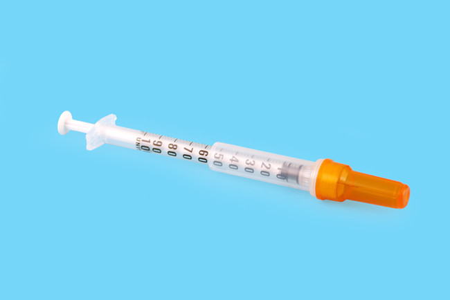 OEM 0.5ml Safety Insulin Syringe With Needle 15cm 6:100 Luer Slip Nozzle