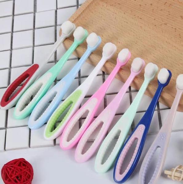 Colored Lovely Eco Friendly Baby Toothbrush Plastic Children Kids Bamboo