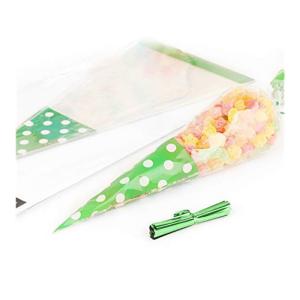 Quality Bacteria Resistant Plastic Packaging Treat Bags , Transparent Cone Shaped Sweet Bags wholesale