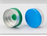 ISO9001 Blue Orange Medicine Vial Cap With Rubber Stopper