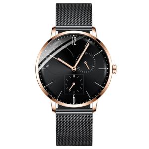 Quality Casual Men'S Luxury Stainless Steel Watches Jewelry Buckle Mineral Tempered Glass Mirror wholesale