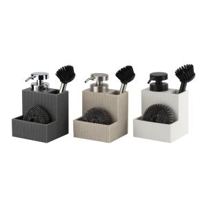 Quality 3N1 Brush Sponge Accessories Square Utensil Caddy For Countertop Big Pump Head wholesale