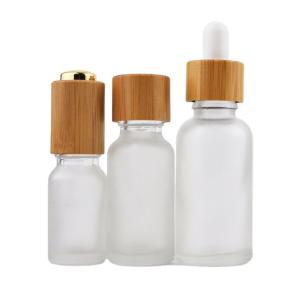 Quality Round Refillable 50ml Frosted Glass Serum Bottle UV Protection wholesale