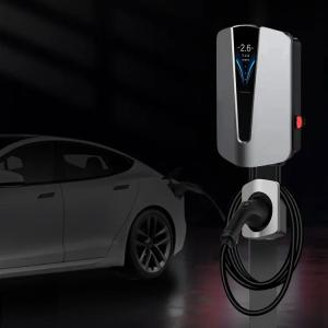 Quality 4.3 Inch Screen 22 Kilowatts 5m Cable Wall EV Charger For Tesla Fast Charging Home wholesale