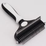 Pet 2-In-1 Detangling Grooming Comb Cat Hair Cleaner Removal Dense Toothed Dog