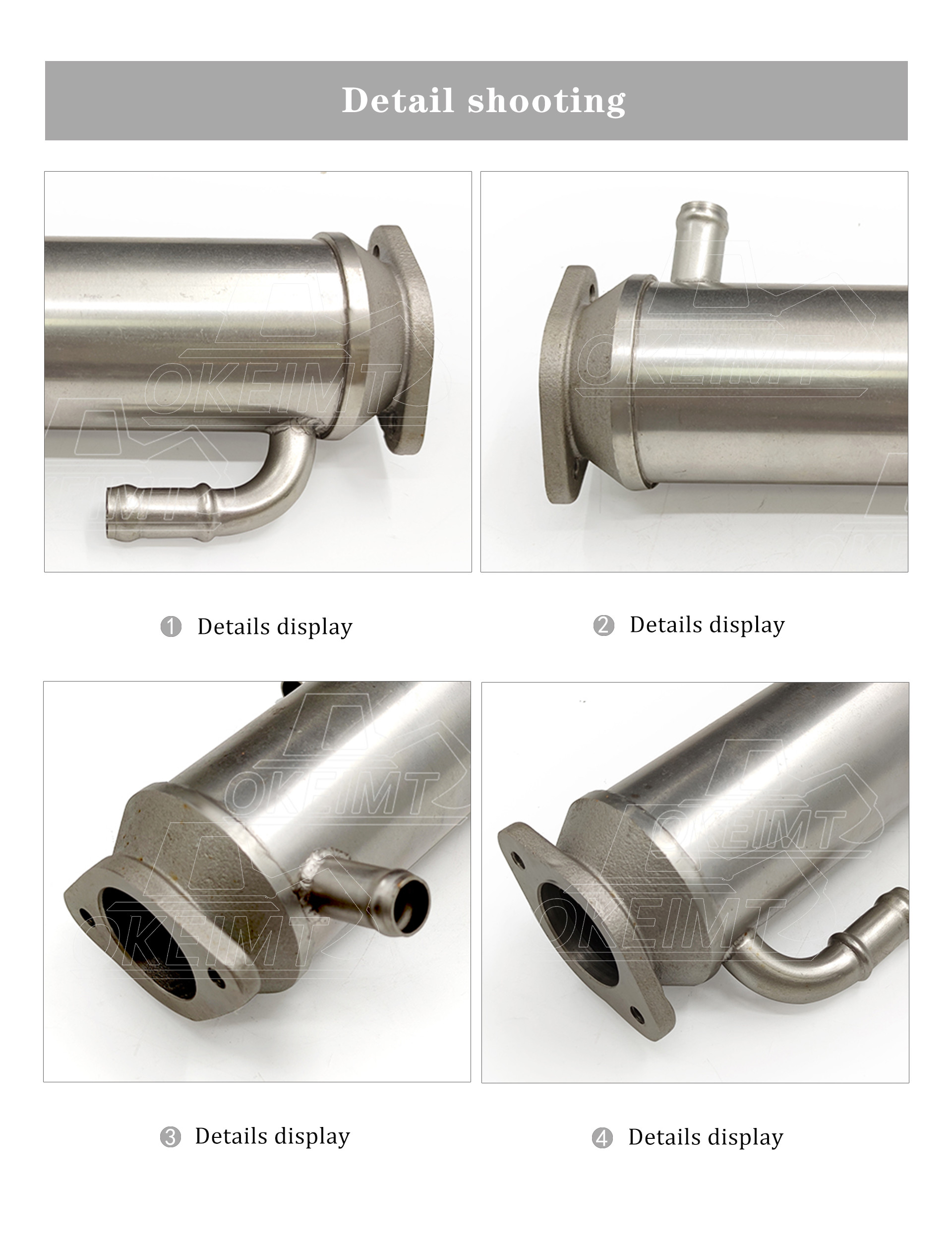 Excavator Engine Parts EGR Valve Cooler Pipe For Forklift Engine 4TNV94 Parts