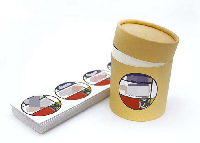 Circle Self Adhesive Vinyl Stickers , Customised Sticky Labels Diameter 5 Cm