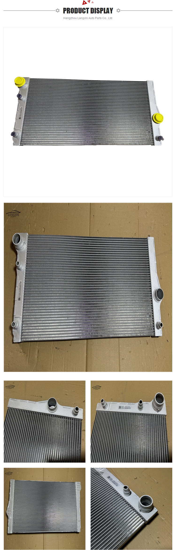 BMW F10 F11 F01 F02 F07 Auto Parts Cooling System Aluminum Radiator and Plastic Water Tank