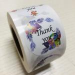 Vinyl Round Flower Personalised Thank You Stickers