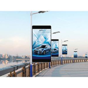 Quality Light Pole Roadside LED Display , P4 Outdoor Led Billboard wholesale