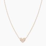 Heart Pave White CZ Women's Layer 925 Sterling Silver Necklace