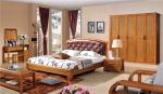 modern solid wood bed room set furniture