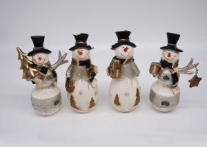 Quality Christmas Snowman Polyresin Crafts Material Hand Made Logo Customized wholesale