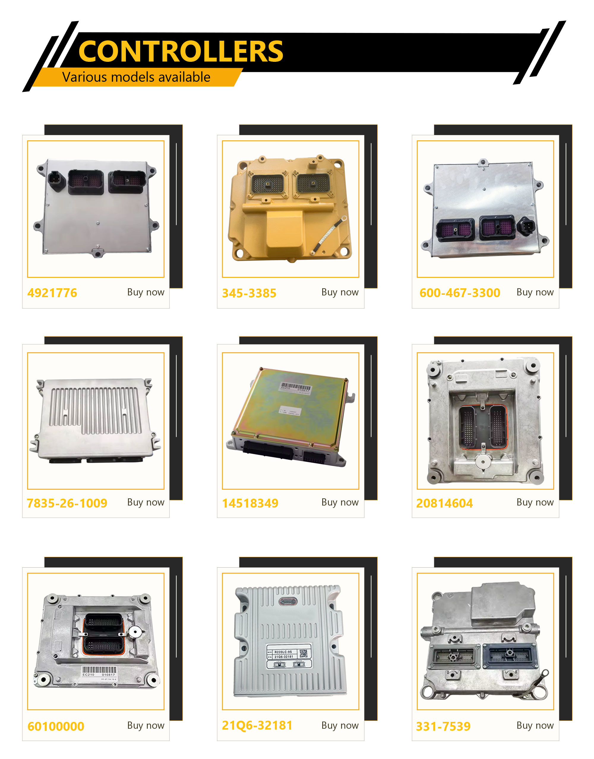 ECM 240-5307 2405307 Excavator Controller ECU Excavator Spare Parts For Caterpillar Engine C10 C12 C15