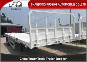 Quality Capacity 30 Tons 20 Ft Q345B Steel Flatbed Equipment Trailers wholesale