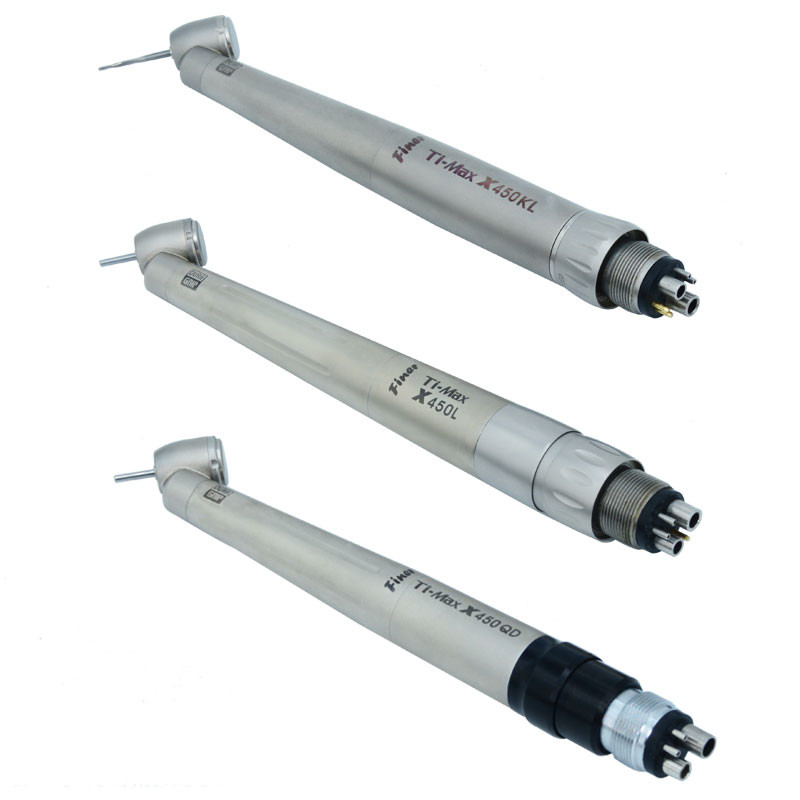 Durable Fiber Optic Dental HIgh Speed Handpiece Unit 45 Degree With Air Turbine