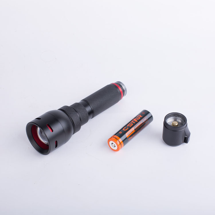 Tactical Rechargeable Led Flashlight Aluminum Zoom Torch 500 Lumens 3 Modes