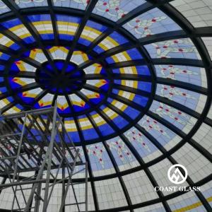 Quality Hi-end Custom Stained Leaded Glass Domes And Skylights Art Stained Glass wholesale