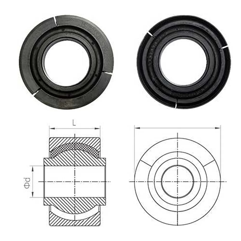 Railway Train Bogie Rubber Metal Spherical Bearings Node