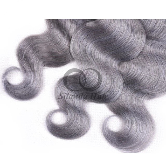 #T1B/Grey Body Wave Remy Human Hair Bundles Sew In Weave Bundles Brazilian Bundle Deals